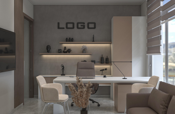 modern interior design with neutral tones and marble surfaces design